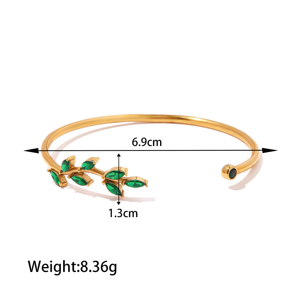 Golden Green Leaflet Bracelet (one left‼️)