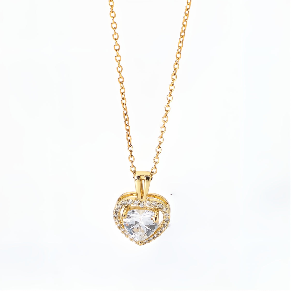 Give Away✨ 18k gold plated Stainless Steel Luxury Pendant Zircon Necklaces with 4 different colours