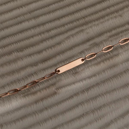 18K Gold Filled Personalized Paper Clip Necklace With Names