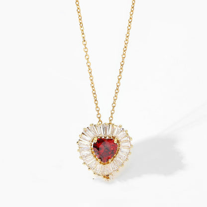 Give Away✨ 18k gold plated Stainless Steel Luxury Pendant Zircon Necklaces with 4 different colours