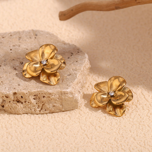 ✨ Golden Blossom Studs