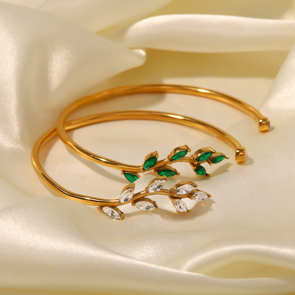 Golden Green Leaflet Bracelet (one left‼️)
