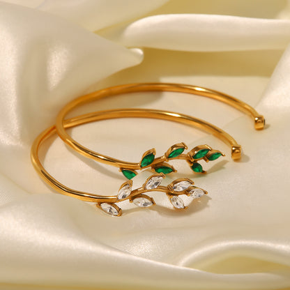 Golden Green Leaflet Bracelet (one left‼️)