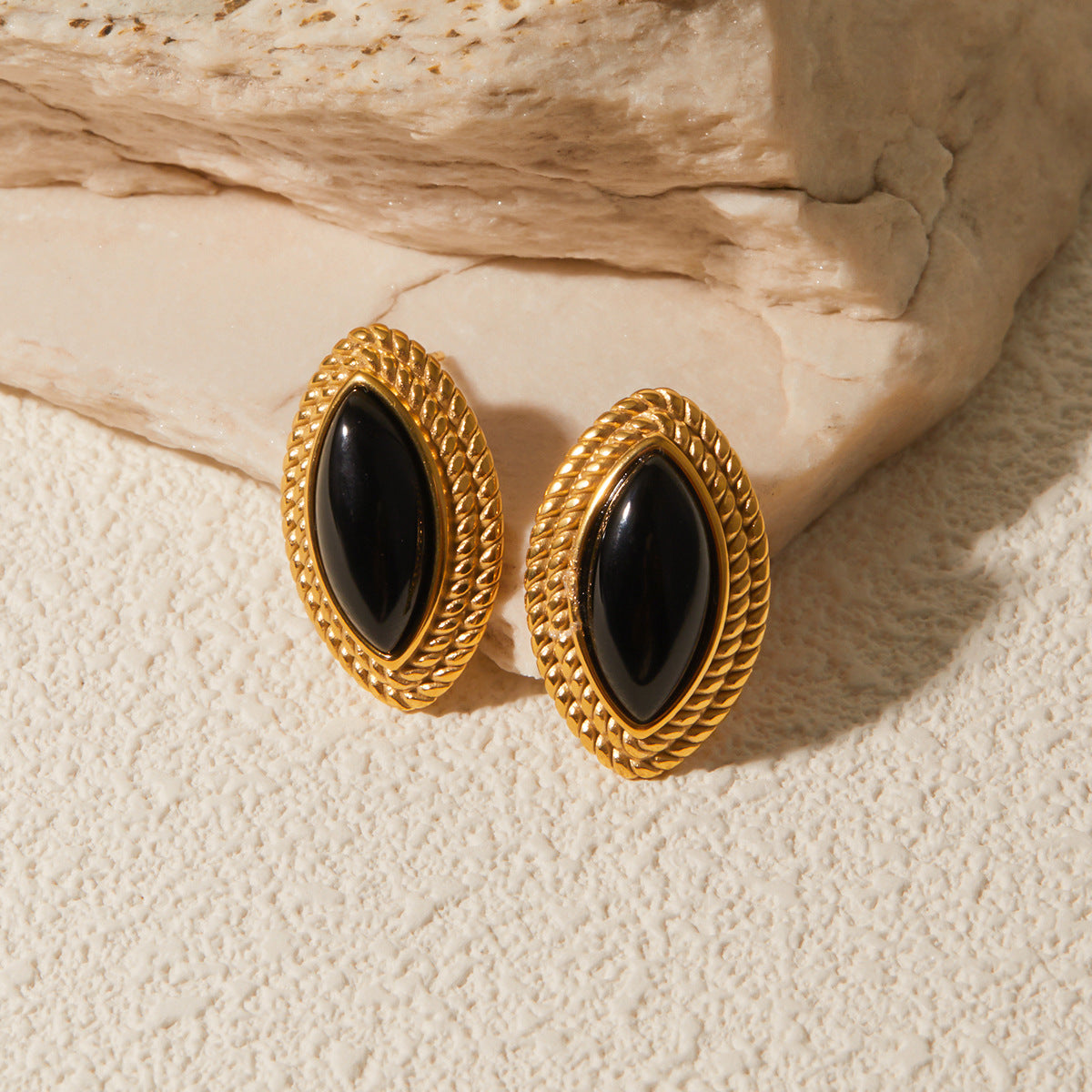 Golden Eclipse Studs