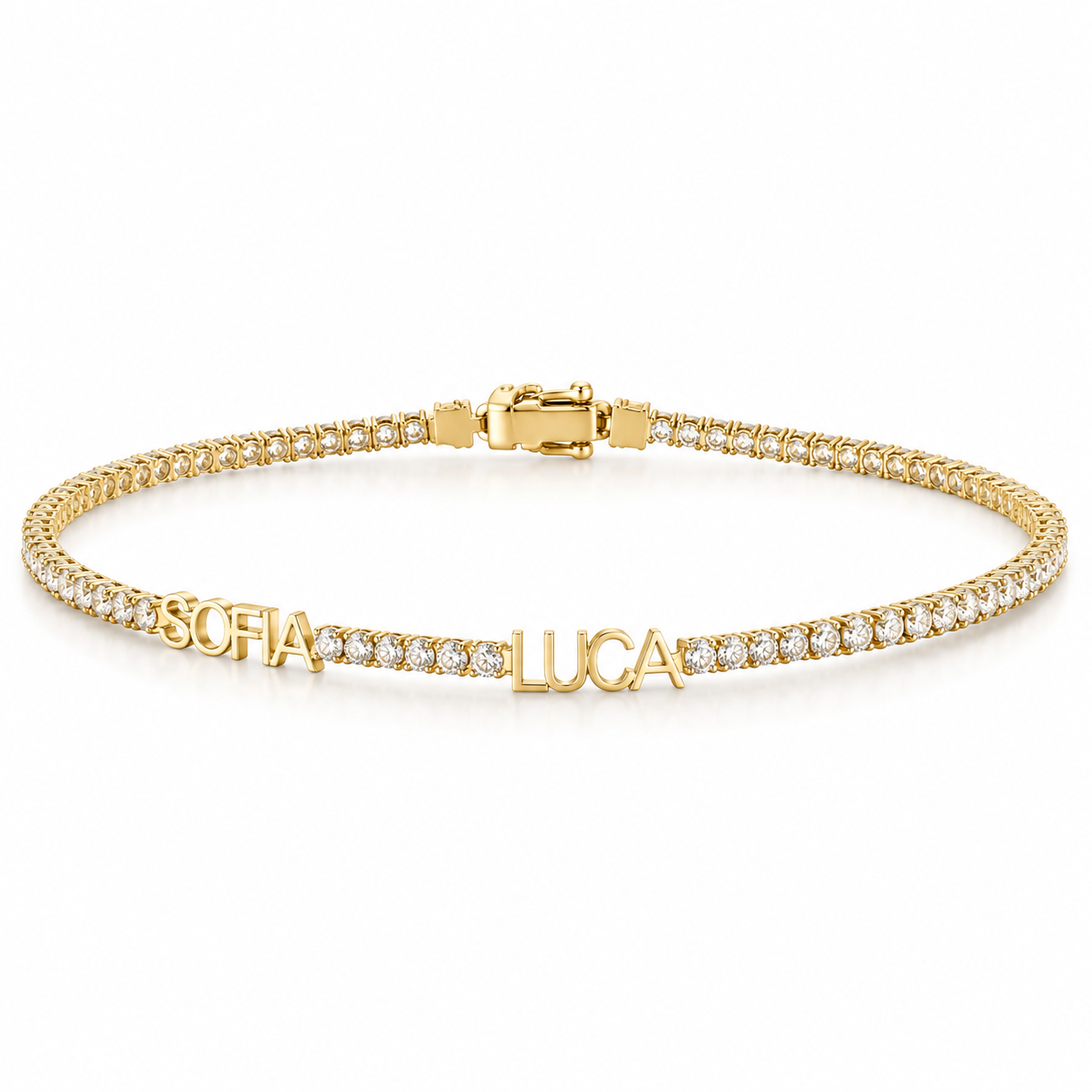 Cable Chain Bracelet Name kids or adults 18k gold filled
