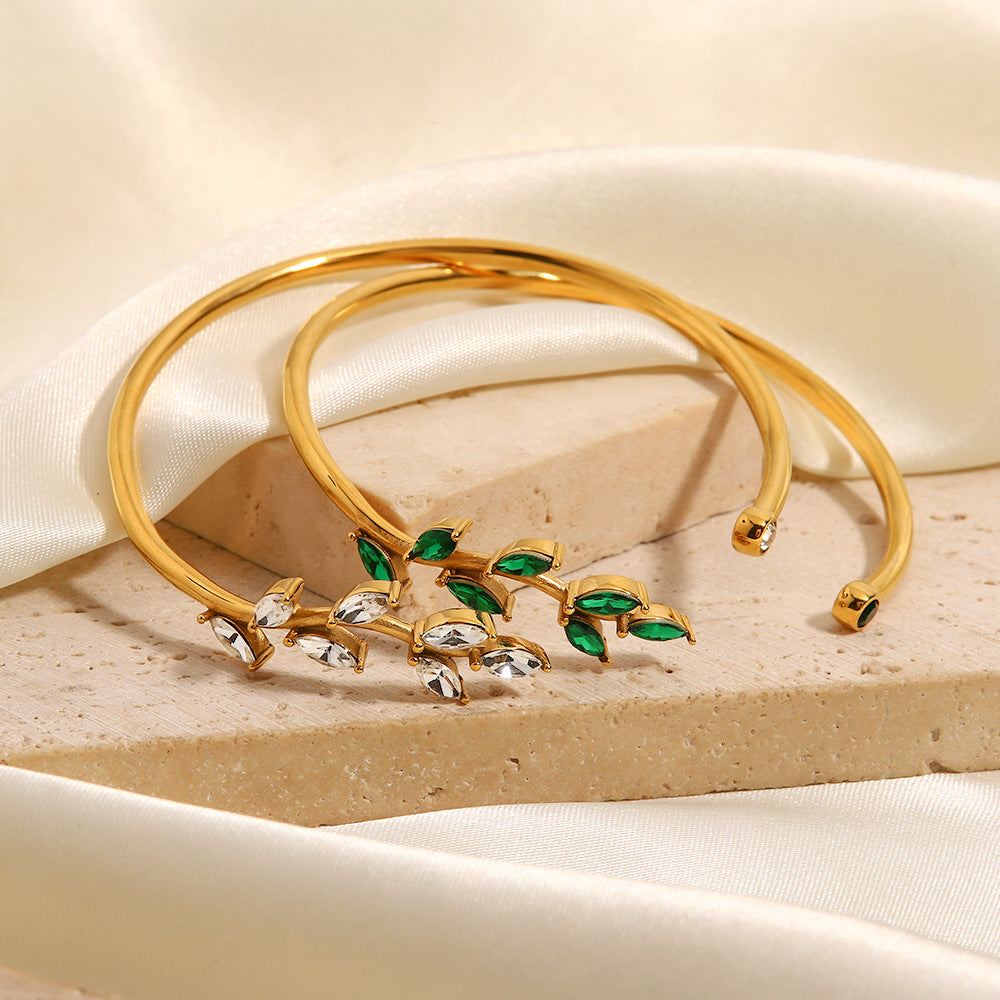 Golden Green Leaflet Bracelet (one left‼️)