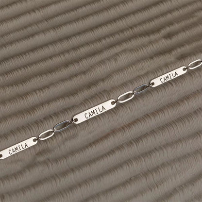 18K Gold Filled Personalized Paper Clip Necklace With Names