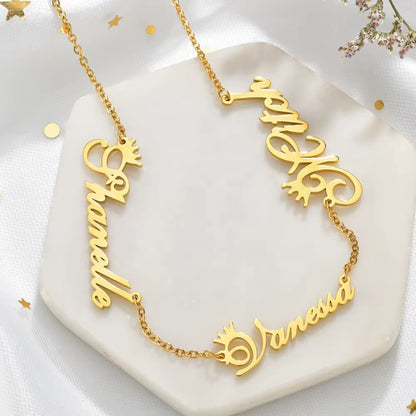Basic Personalized Custom Name Necklace 18K Gold Filled