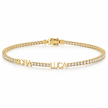 Cable Chain Bracelet Name kids or adults 18k gold filled