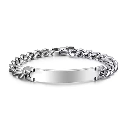 18k gold filled stainless steel Personalized cuban bracelet 3mm width a Name & Dates