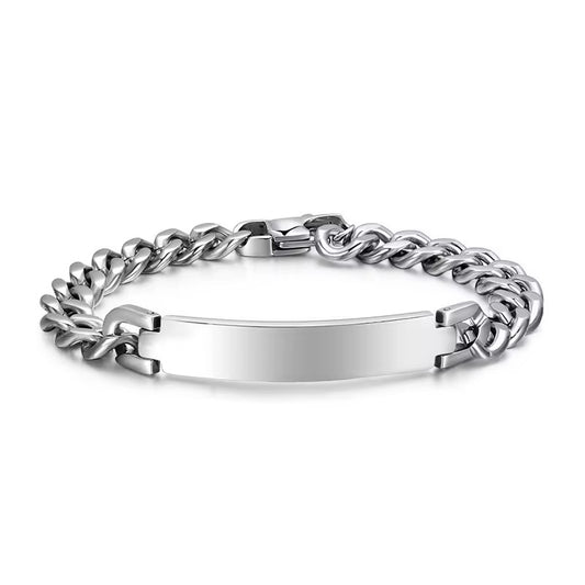 18k gold filled stainless steel Personalized cuban bracelet 3mm width a Name & Dates