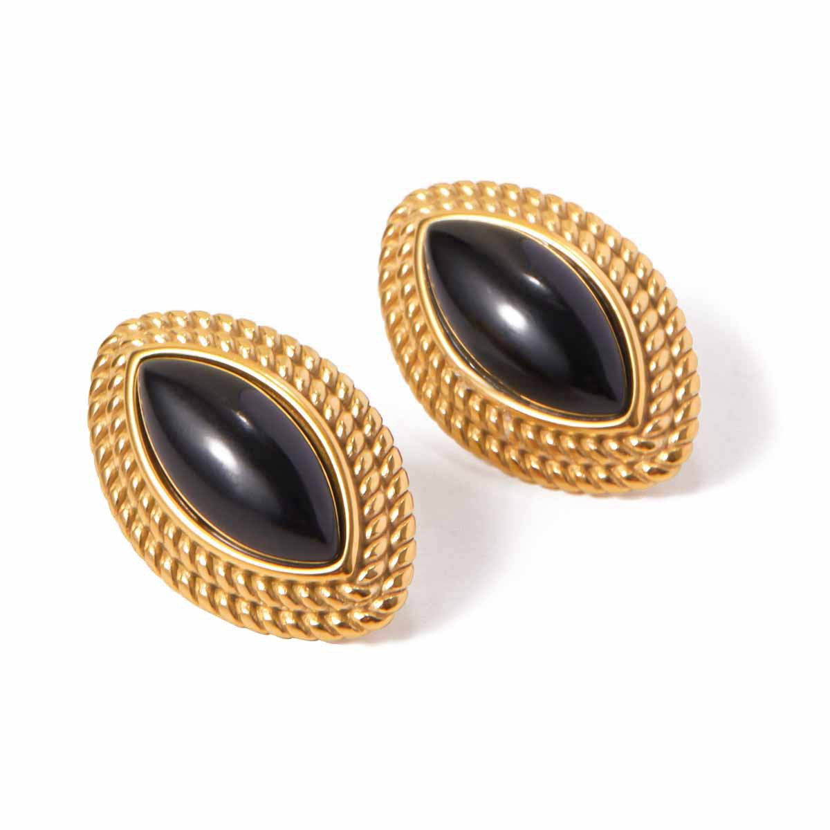 Golden Eclipse Studs