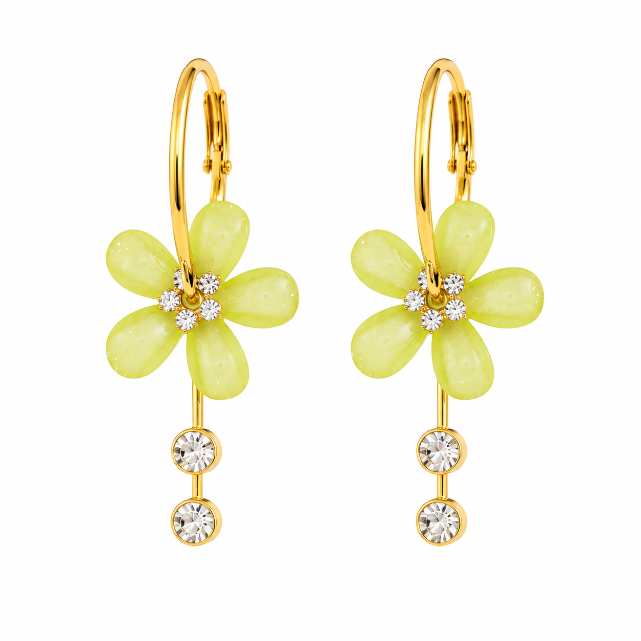 Lime Blossom Hoops