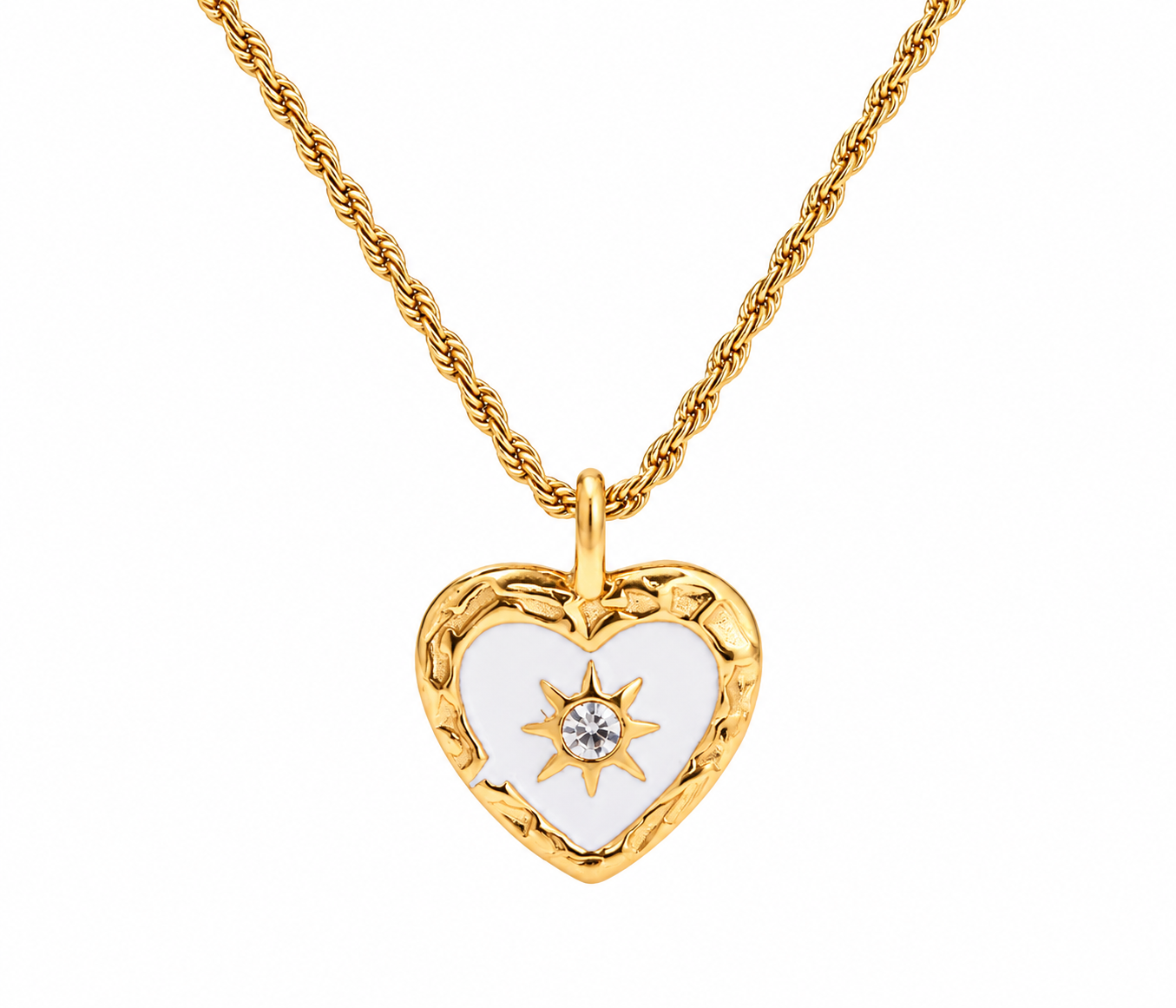 Golden Solara Heart Necklace