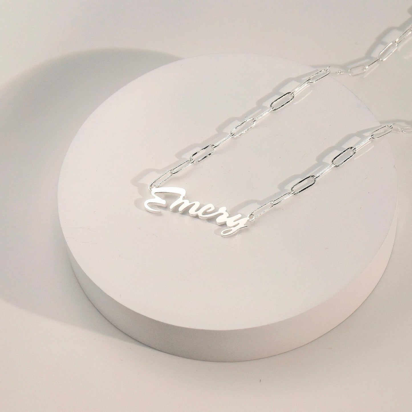 18K Gold Filled Personalized Paper Clip Necklace With Names