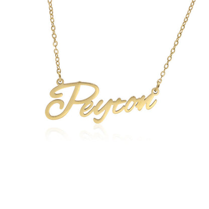 Basic Personalized Custom Name Necklace 18K Gold Filled
