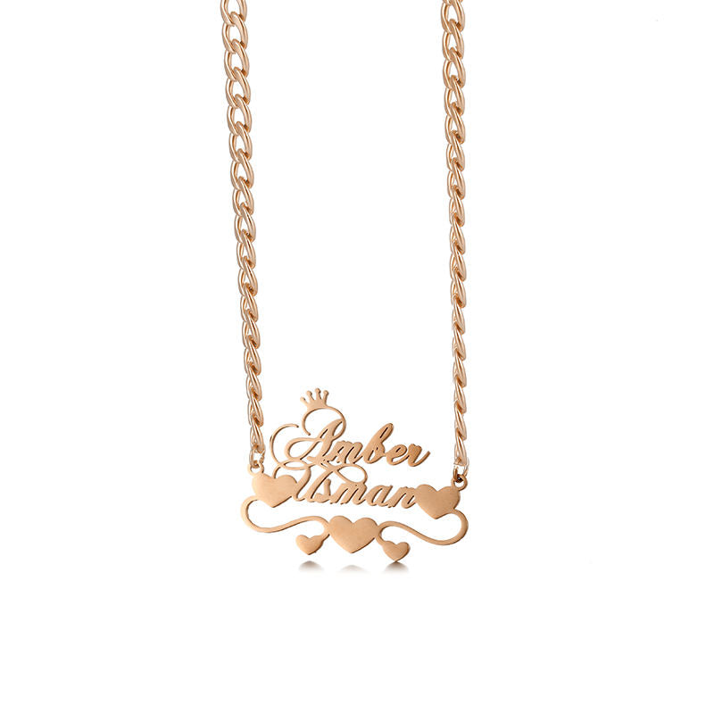 Personalized Cuban Chain  Necklace 18K Gold Filled