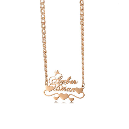 Personalized Cuban Chain  Necklace 18K Gold Filled