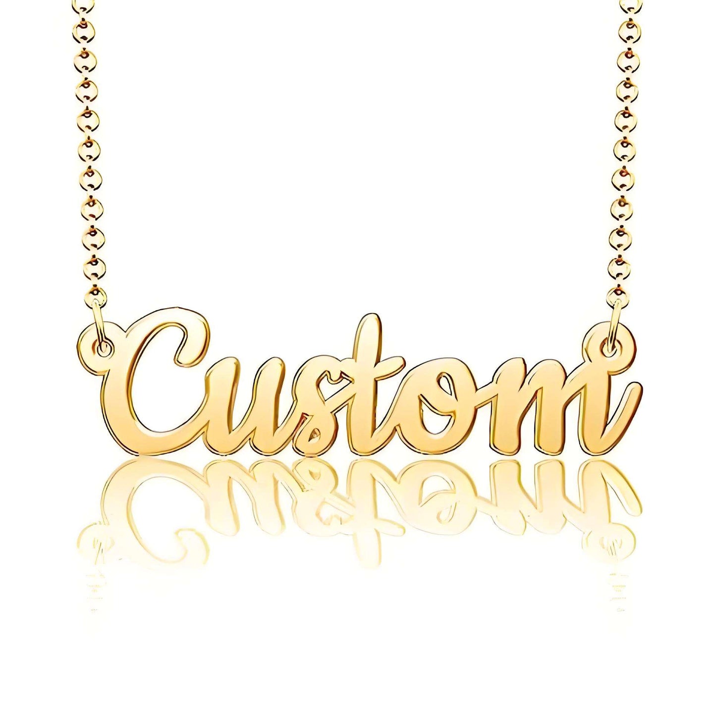 Basic Personalized Custom Name Necklace 18K Gold Filled