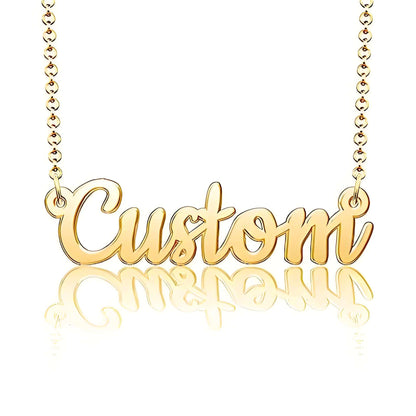 Basic Personalized Custom Name Necklace 18K Gold Filled