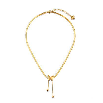Butterfly chain necklace 18k gold plated