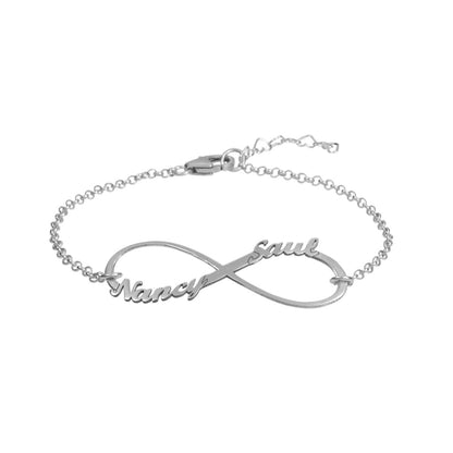 18k gold Filled Personalized Infinite Bracelet with names & dates